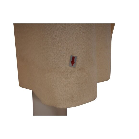 Christian Dior Womens Wide Leg Pants US 12 Cream Tan Wool High Waist Trousers - Picture 15 of 16